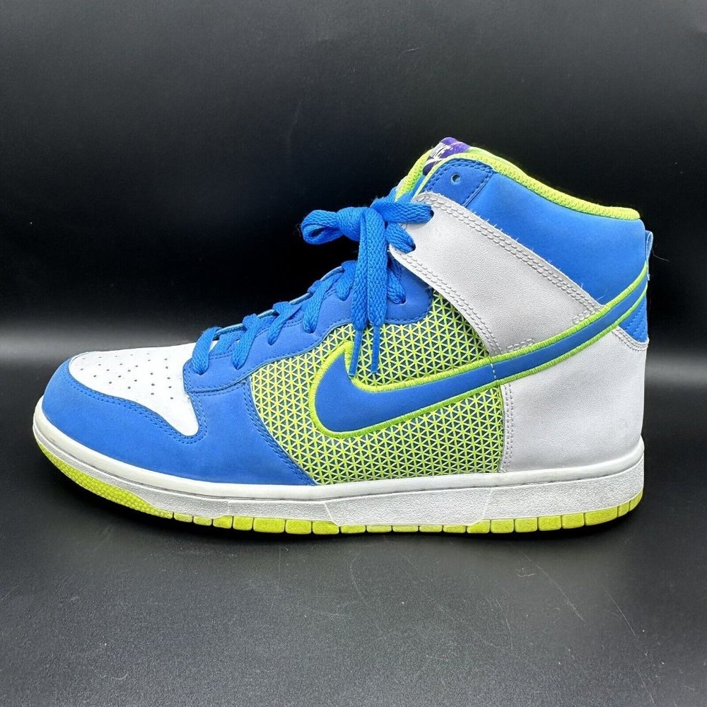 Nike Dunk High Superhero Pack 2012 Photo Blue Neon Green 317982-128 Size 11